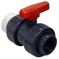 PVC-Kugelhahn IG/AG 1 1/2“mit Adapter für...