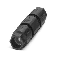 QUICKON Leitungsverbinder, schwarz, PE 3-polig 15 A  0,75...